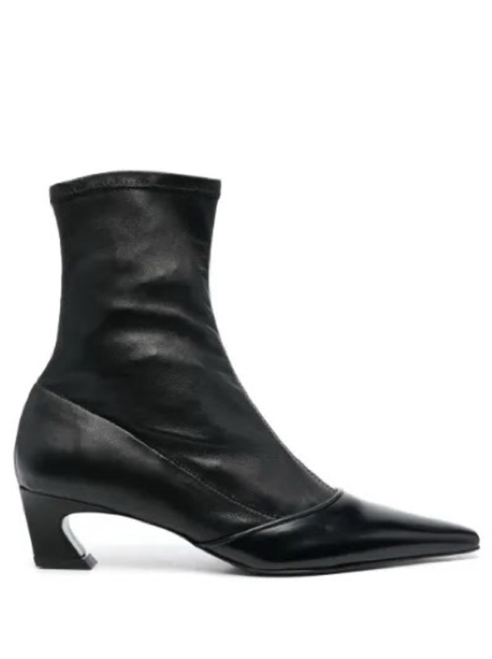 ACNE STUDIOS black leather ankle boots